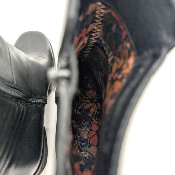 Korks Moergan Side Zip Boots Square Toe Women's Black Size US10M EU40.5 - Picture 13 of 14